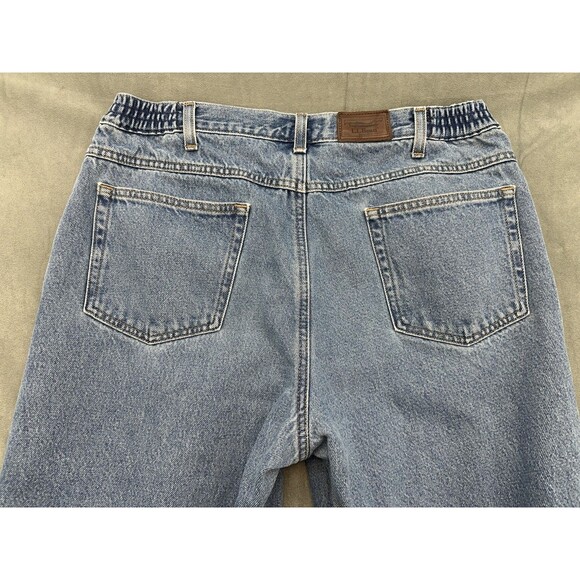 LL Bean Jeans Mens 36x30 Comfort Waist Flannel Lined 212508 Mid Rise Blue - Picture 5 of 12